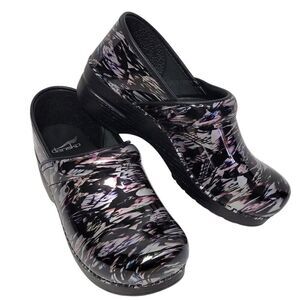 Dansko Clog Women Size EU 40 US 9.5-10 Professional Metallic Waves Patent Nurse